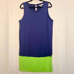Peter Nygard Elegant Blue Sleeveless Dress